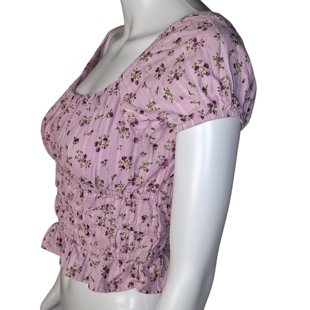 Art Class Coquette Pink Floral Top
